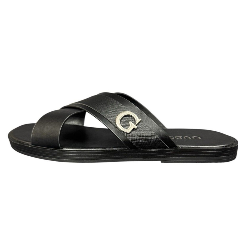 Guess Mens Size 12 Sandals Slides Slip On Shoes Black New